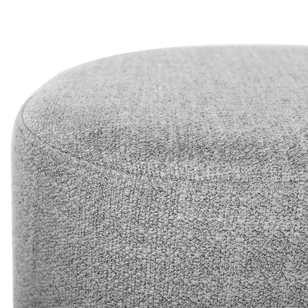 Gladstone Linen Footstool Grey