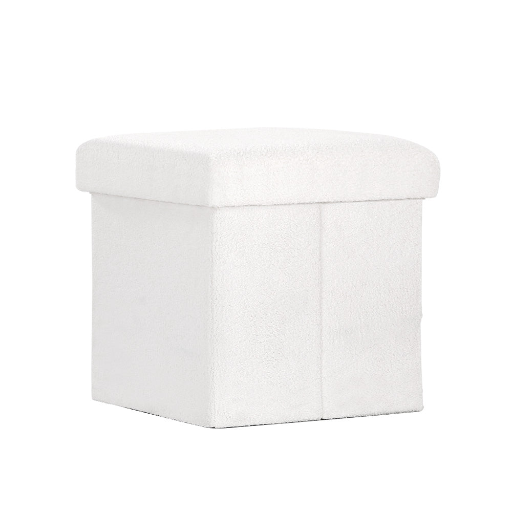 Janeska Footstool with Hidden Storage - White