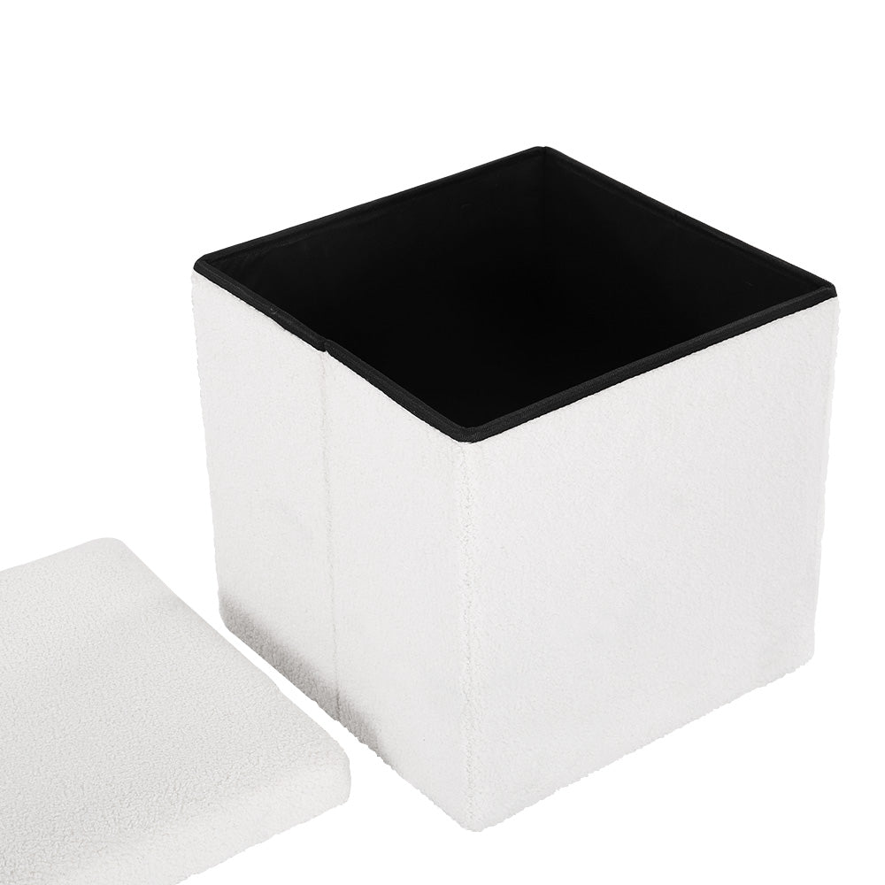 Janeska Footstool with Hidden Storage - White