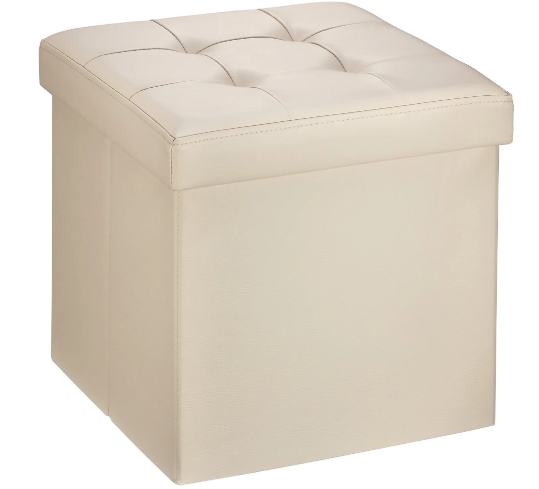 PU Leather Multi-Functional Storage Ottoman Cube