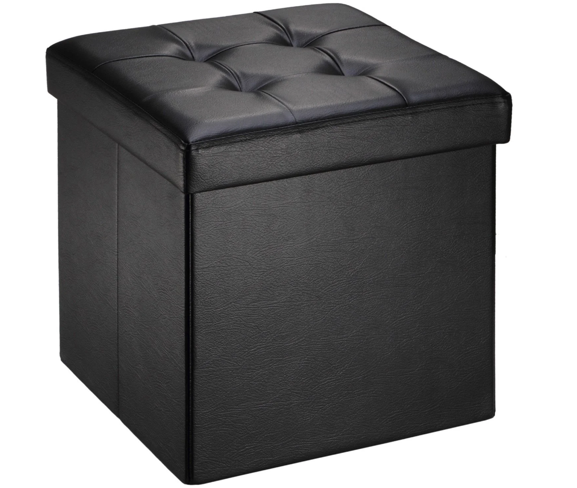 PU Leather Multi-Functional Storage Ottoman Cube