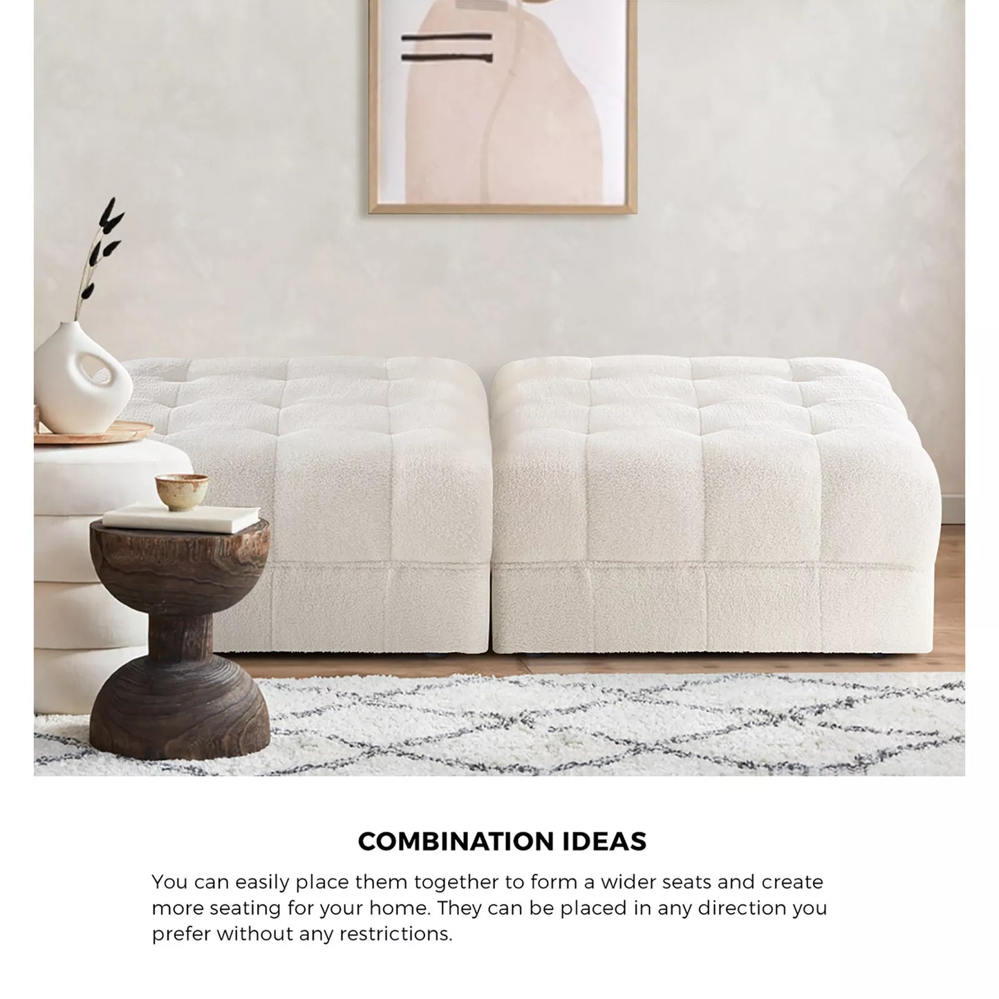 Sherpa Modular Ottoman by Ottomans Australia (White)