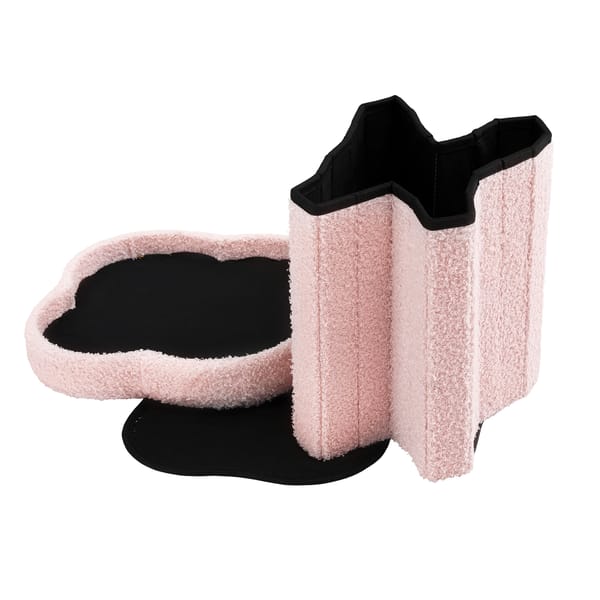 Storage Ottoman Foot Stool Foldable Pink