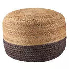 Ombre Hand-Braided Jute & Cotton Pouf Ottoman