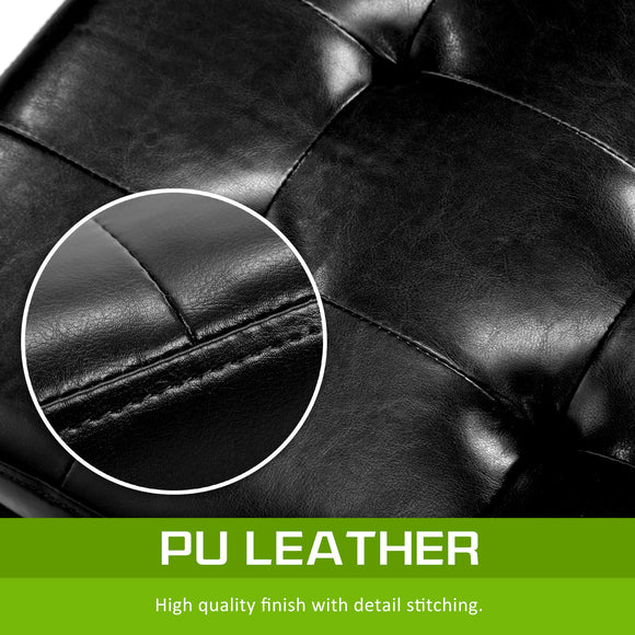 Bestselling Bella Ottoman Storage Box Australia - Midnight Black - PU Leather Style